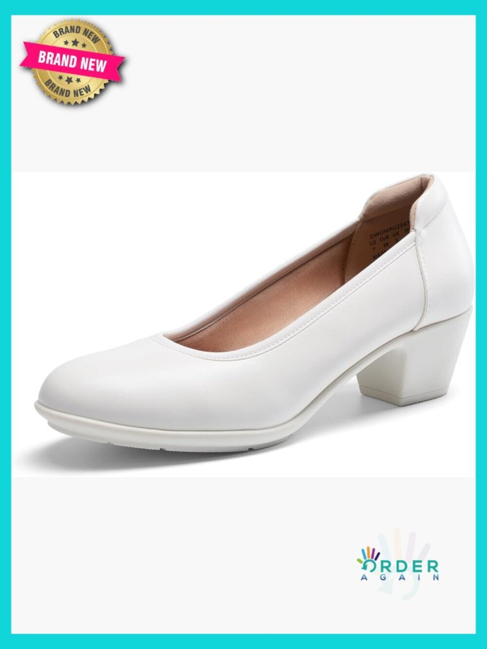 Low Chunky Heels Comfortable Block Work Pumps Closed Round Toe Dress Shoes